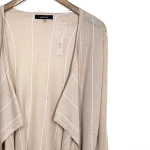 ⭐️ Metallic Drape-Front Striped Cardigan (NWT)